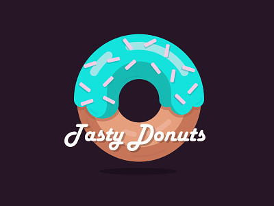 Tasty Donuts 2d adobe art blue design drawing flat illustration vector