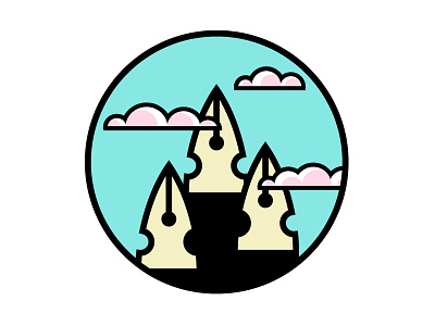 Mountain Pen graphic design illustration illustrator logo logodesign pen vector
