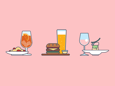 Food and drinks illustrations graphic design illustrator infographic vector