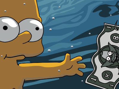 Nevermind krusty simpsons illustration