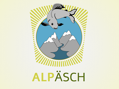 Alpäsch - Logo alpen blue logo fish logo green logo logo natural logo Äschen