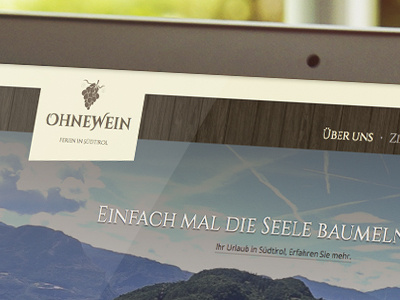 WIP: Website and Logo for: Ohnewein - Ferien in Südtirol ferien südtirol there´s a hidden cat! wip