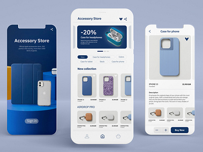 Accessory Store app graphic design ui