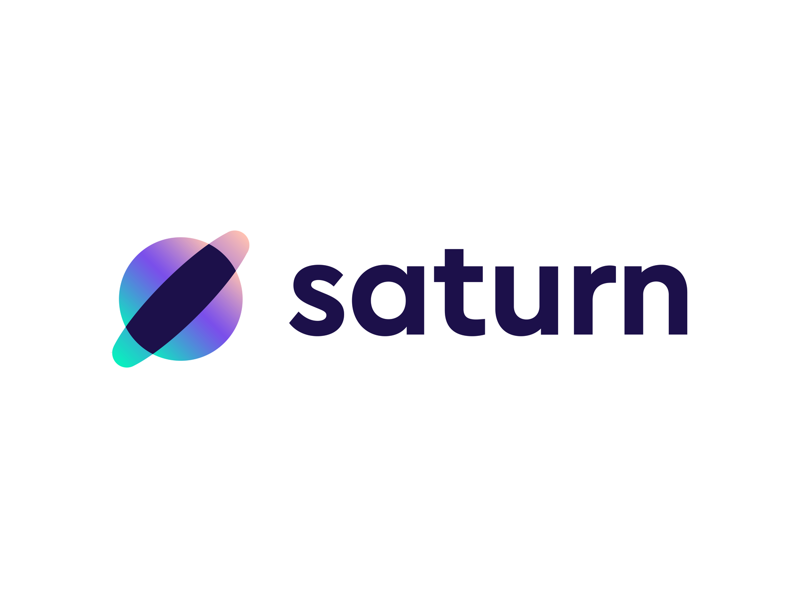 Saturn logo design planet cosmic Royalty Free Vector Image