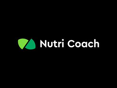 Nutri Coach logo design branding icon fitness health food logo nutrition leaf app