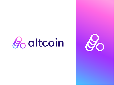 A monogram for altcoin blockchain branding coin crypto cryptorrency currency defi finance fintech icon logo money monogram nft technology token wallet