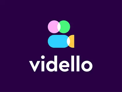 Vidello logo concept animation app blockchain branding camera film coding editing editor futuristic icon logo motion movie player tech technology video