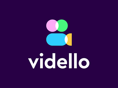 Vidello logo concept animation app blockchain branding camera film coding editing editor futuristic icon logo motion movie player tech technology video