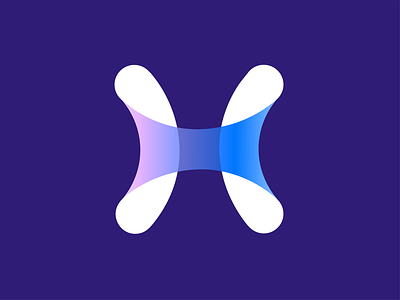 H monogram ( for sale ) app blockchain branding connection crypto cryptocurrecny digital fintech futuristic game gaming gradient h letter logo technology