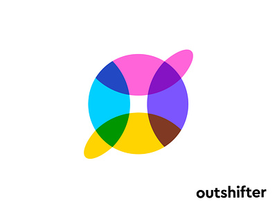 Outshifter logo concept pt.4 (wip) abstract api astro blockchain branding coding colorful cosmos data e-commerce graphql icon logo marketing out planet saturn star technology transparent