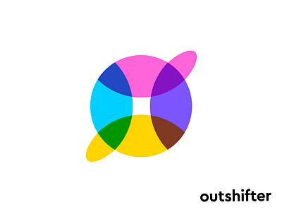 Outshifter logo concept pt.4 (wip) abstract api astro blockchain branding coding colorful cosmos data e commerce graphql icon logo marketing out planet saturn star technology transparent