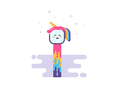 Cubicorn, cubic unicorn cube cubicorn happy illustration poop rainbows unicorn