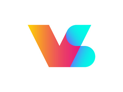 VS logo ( for sale ) bold letter lettering colorful gradient gradients consultancy consult consulting education collaboration smart energy motion dynamic icon mark it future futuristic marketing social connection monogram tech iconic s corporate smart technology virtual v s team