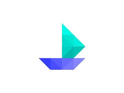 Sailboat logo agency moving succes boat geometric perfect triangle gulf logo mark arrow growth marketing management modern futuristic sailboat ocean sea water ship