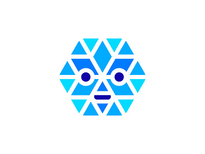 Snowbot logo ❄️️ + 🤖 digital icon logo marketing negative space robot robot face snow snowbot web web development