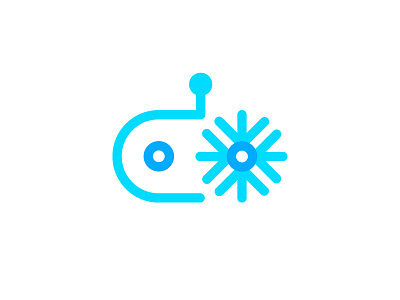 Snowbot logo ❄️️ + 🤖 (3rd option) digital icon logo marketing negative space robot robot face snow snowbot web web development
