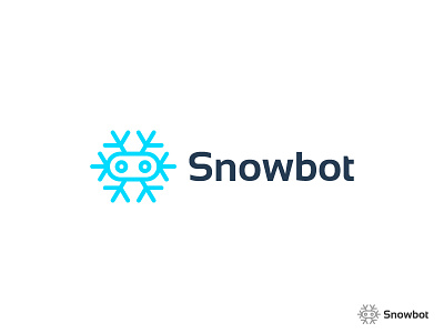 Snowbot- Digital Product Development and Marketing Agency digital icon logo marketing negative space robot robot face snow snowbot web web development