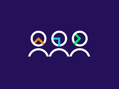 Team Time logo concept for training, consulting company clock hours minutes connection consulting colorful growth arrow collaboration icon people watch identity branding mark logo brand team building training team social human user time users