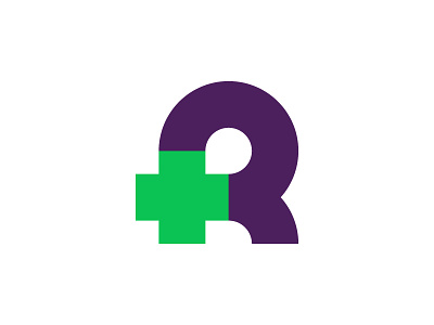 R medical logo clinic healthcare caring health care cross icon mark lettering monogram bold medical medicine doctors r logo letter