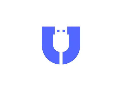 U for USB | U+USB logo brand branding identity connection data information hdmi tech icon mark symbol negative space tech technology tv mobile u letter lettering usb cable cables