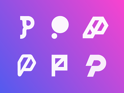 P monograms exploration | DOM builder and patch function branding brand identity coding icon developing software technology icon p mark link coding developer motion speed future p monogram logo shadow gradient fast