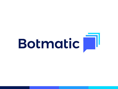 Botmatic logo | Chatbot platform automation smart app b box bubble bot robot chat bot social chatbot monogram letter future futuristic icon brand branding message conversation platform negative space task auto automatic