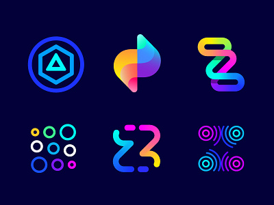 Logo concepts explorations for Zoominfly ( for sale ) air flow fly bolt z letter drone racing park flying abstract colorful fun recreation course future bright lighting geometric fast dynamic gradient air futuristic icon mark entertainment light s geometric technology game futuristic track competition neon vadim carazan branding brands waves icon monogram