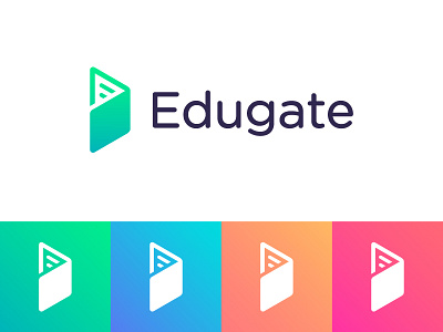 Logo concept for educational pass management app access data geometric education edu gate geometry door open logo icon abstract book pass arrow passport security hexagon minimalist student teacher trustworthy management school