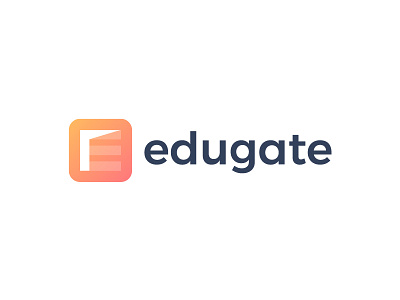 Logo concept for educational pass management app access data geometric e letter monogram education edu gate geometry door open logo icon abstract book pass arrow passport security hexagon minimalist student teacher trustworthy management school