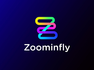 Zoominfly logo | Drone racing park logo drone fly zoom fast quick technology future futuristic neon geometry geometric shape glowing hypnotise hypnosis racing park obstacles tech race power