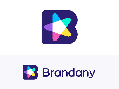Logo concept for photo and video editing service ( for sale ) blooming icon mark branding social media bright brand brandany creative proffesional production monogram lettering space negative colors colorful photo video editing service personalized light star b letter visual effect friendly