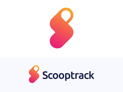 S + Pin + Track + Arrow logo concept for Scooptrack (unused)