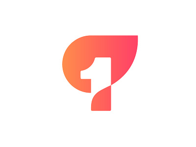 1 + fire logo concept 1 number fire branding negative space channel video youtube flare network connection leadership mark icon brand marketing management flame match dynamic vlog simple minimalistic technology smart flow fluid top first leader
