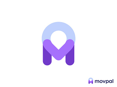 m + pin logo concept for moving house app ( for sale )