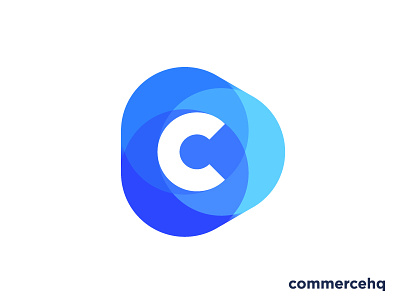 Logo concept for all-in-one ecommerce software (sold) c commerce e commerce circle app letter for sale growth progress trustworthy market place marketplace marketing shopping shop monogram icon mark play triangle transparency trust money vadim carazan brands branding