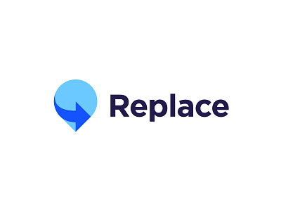 Replace logo concept | Pin, arrow