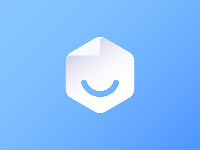 Hexagon+ page+ smile logo concept (sold)
