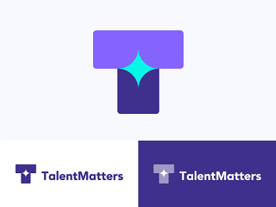 Logo concept for recruitment company (wip) branding technology recruitment costumer clients talents letter lettering logo mark icon brand outsourcing consulting consult skills leader global t star monogram talent matters