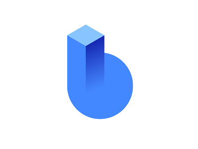 b for building logo concept ( for sale ) 3d circle network b geometry geometric brand branding monogram build construction high rise contractor contracting rise gradient icon mark growth hexagon cube marketing hexagon