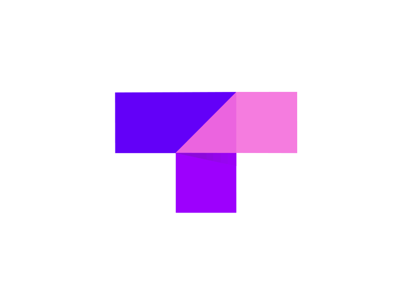 From Arrow to T monogram transparency recruitment leader search searching paper arrow growth marketing letter lettering 3d color logo icon t fold folded