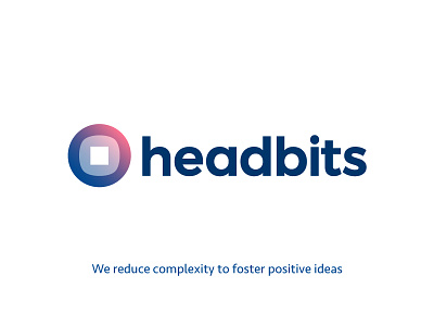 Simplification logo concept for headbits ( for sale ) bits pixel future branding mark icon consulting consult development evolution groth expansion head leader idea simplification energy brand square circle geometric strategic positive energic technology tech strategy virtual reality solution