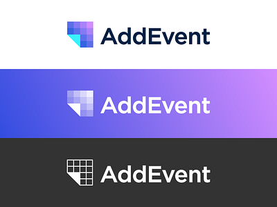 AddEvent logo versions | Calendar management service add event icon mark arrow icon mark square brand branding identity management calendar date