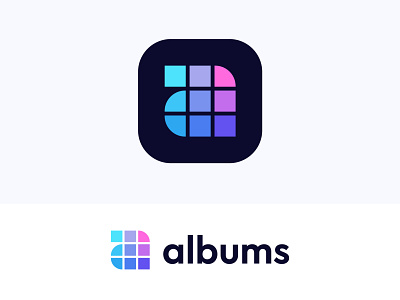 a monogram for albums ( for sale ) a logo icon mark branding grid photo video network social human flexibility album