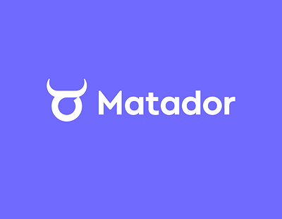 Matador logo concept | Chat platform branding bull chat logo matador messenger negative space