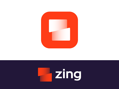 Zing logo concept | app that creates apps ( for sale ) bolt monogram icon brand bolt negative space lighting branding energy energetic instant happy manager builder mobile now moment square geometric vibrant z fast speed light
