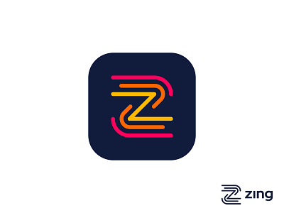 Zing logo concept pt.3 (color version) branding carazan brands vadim identity logo icon app brand movement lines dynamicity letter speed fast energy moving z monogram motion dynamic