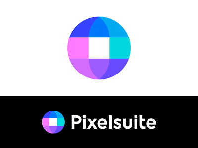 Globe + Pixel logo concept for website builder startup