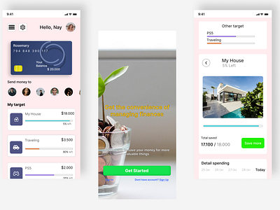 Saving App Mobile Design