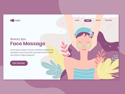 Beauty Spa Landing Page Flat Concept