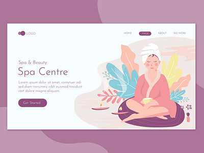 Beauty & Spa Landing Page Flat Concept